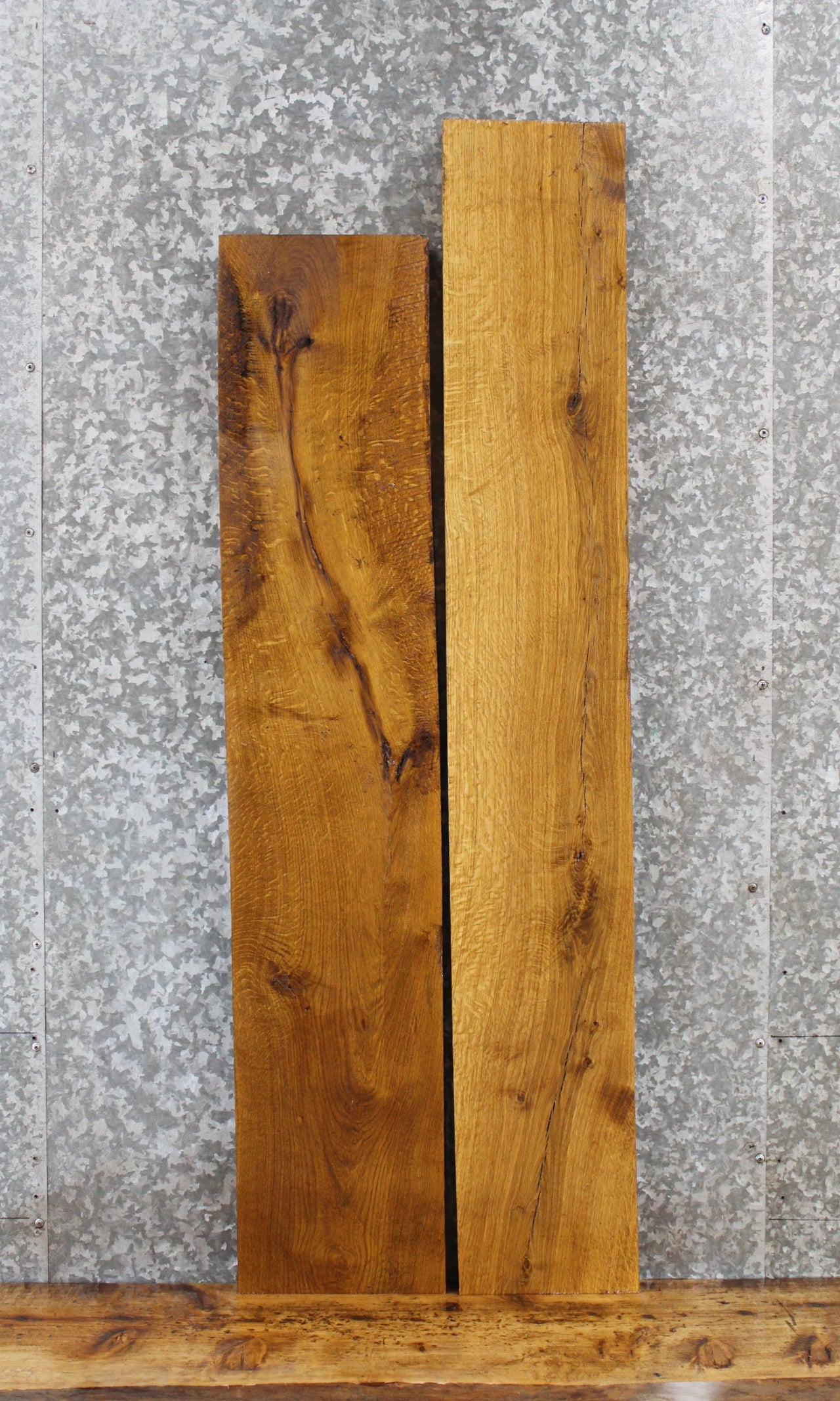 2- White Oak Rustic Console Table Tops/DIY Project 15687-15688