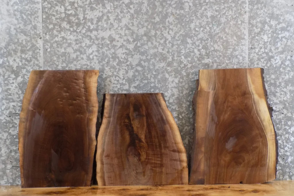 3- Live Edge Black Walnut End/Side/Accent Table Top Slab 1866-1868