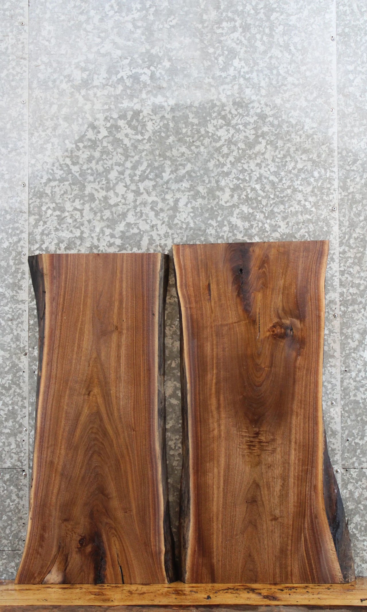 2- Live Edge Black Walnut Side/Sofa Table Tops 1598-1599