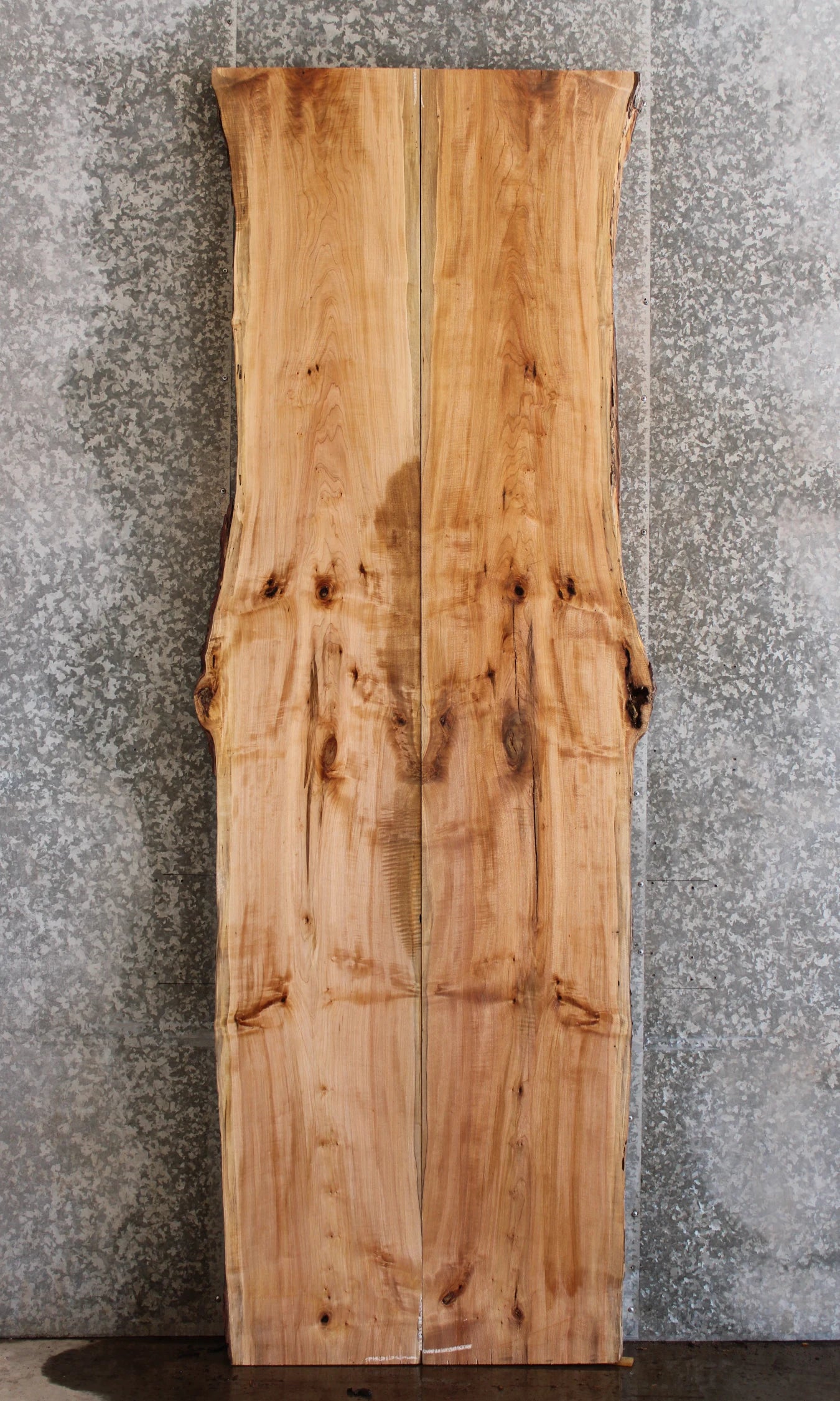 2- Bookmatched Live Edge Maple Conference/Kitchen Table Top 17-18