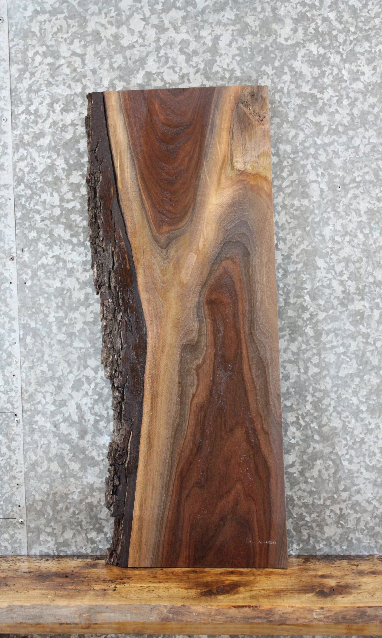 Live Edge Floating Shelf Black Walnut Book Shelf 1717