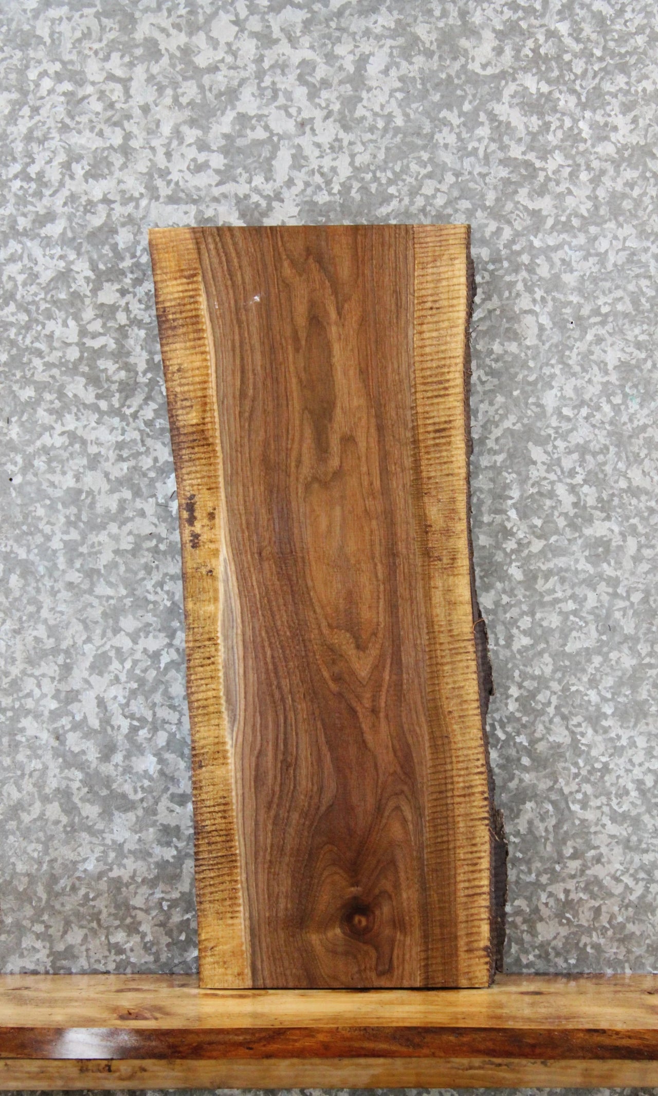Black Walnut Live Edge Wood Shelf Slab 1731