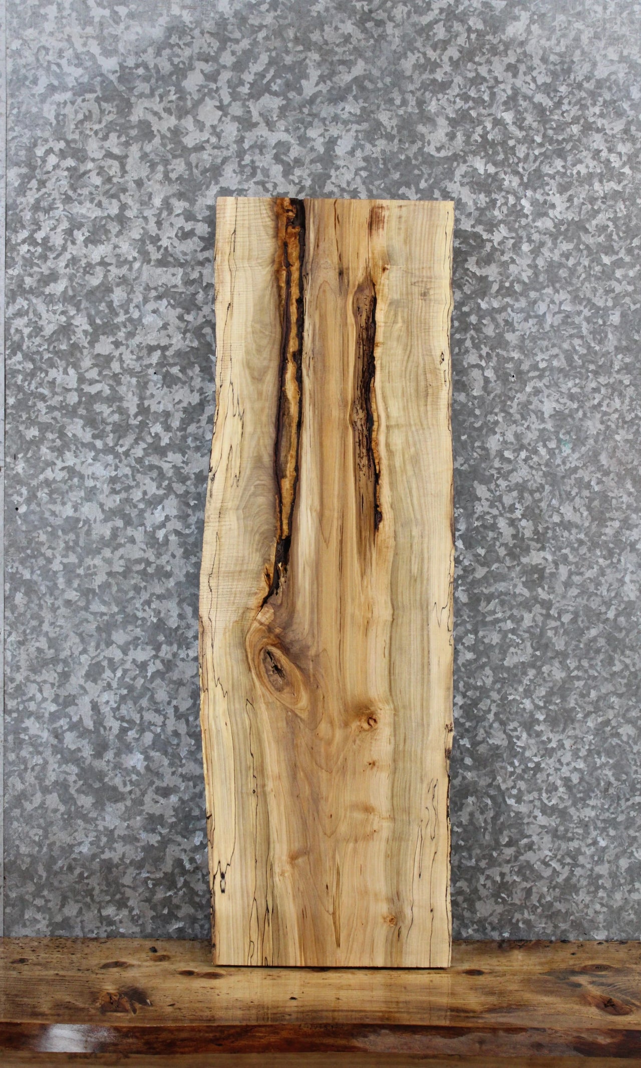 Spalted Maple Live Edge Charcuterie/Shelf Slab 1733