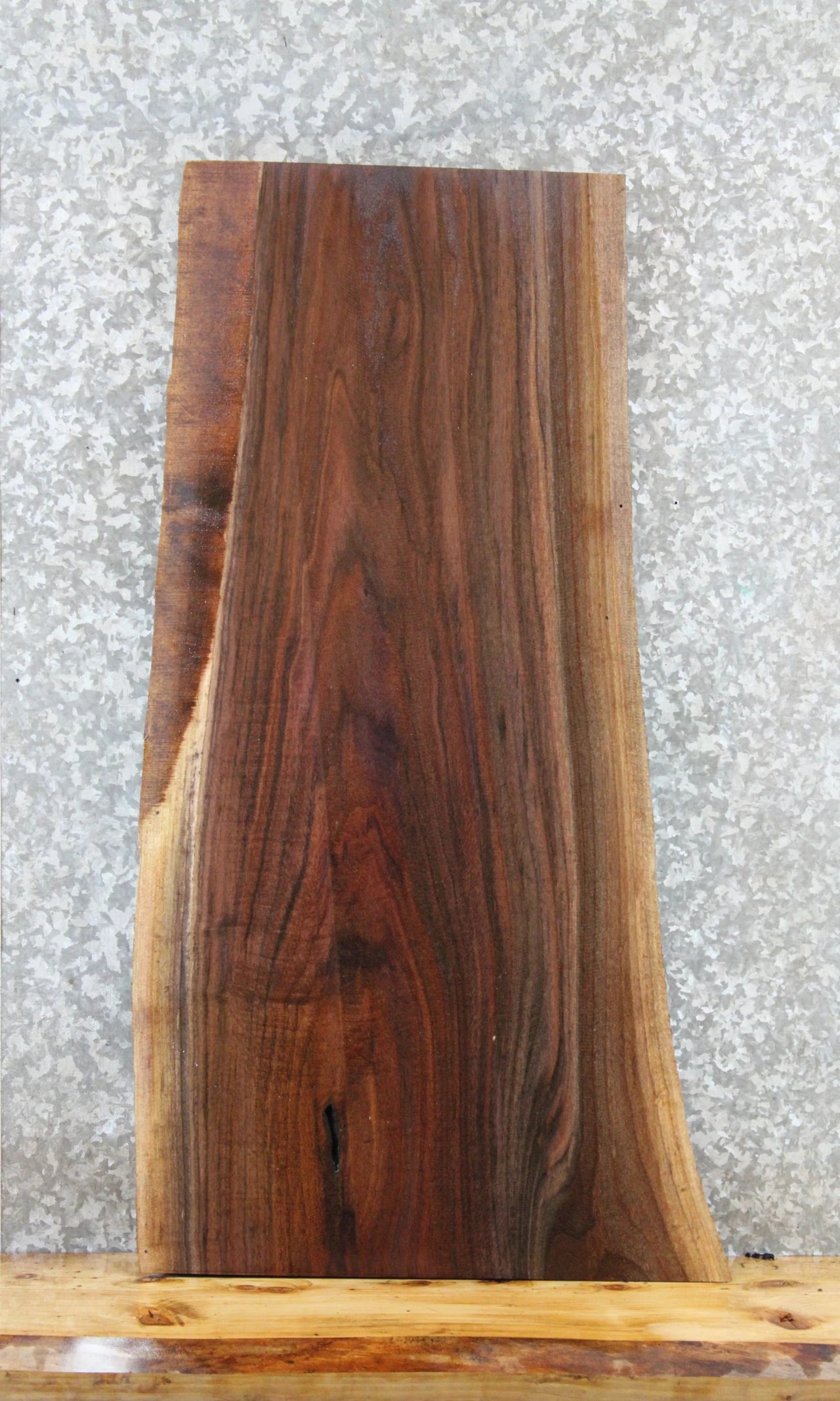 Live Edge Wood Slab, Black Walnut End Table 1746