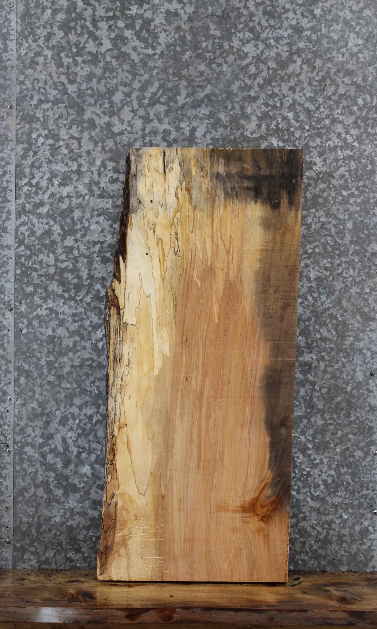 Figured Maple Live Edge Bench Top/Console Table 1763