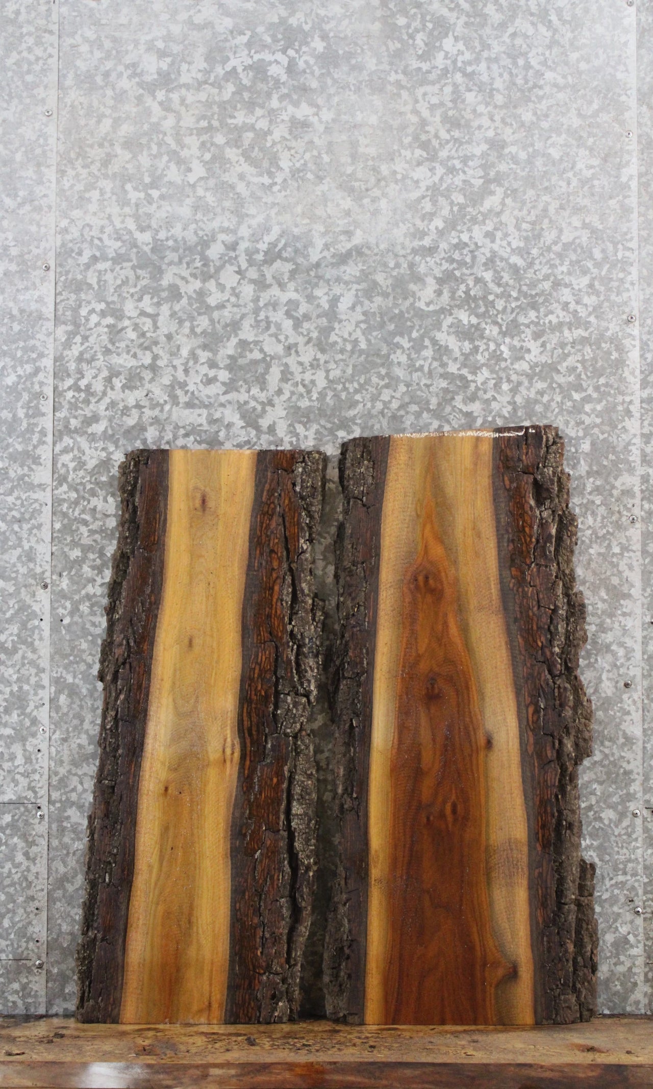 2- Live Edge Black Walnut Side Table Tops/Wall Shelves 1775-1776