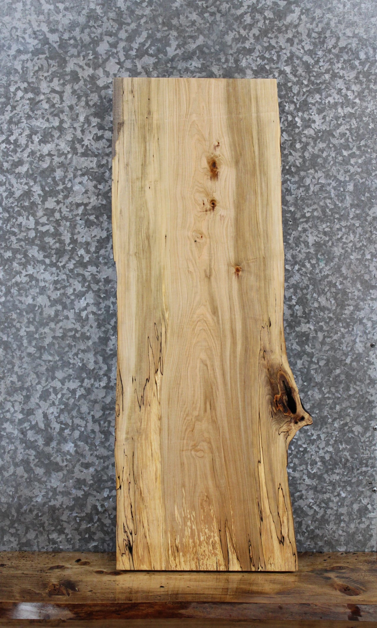 Spalted Maple Live Edge Shelf/Bench Slab 1778