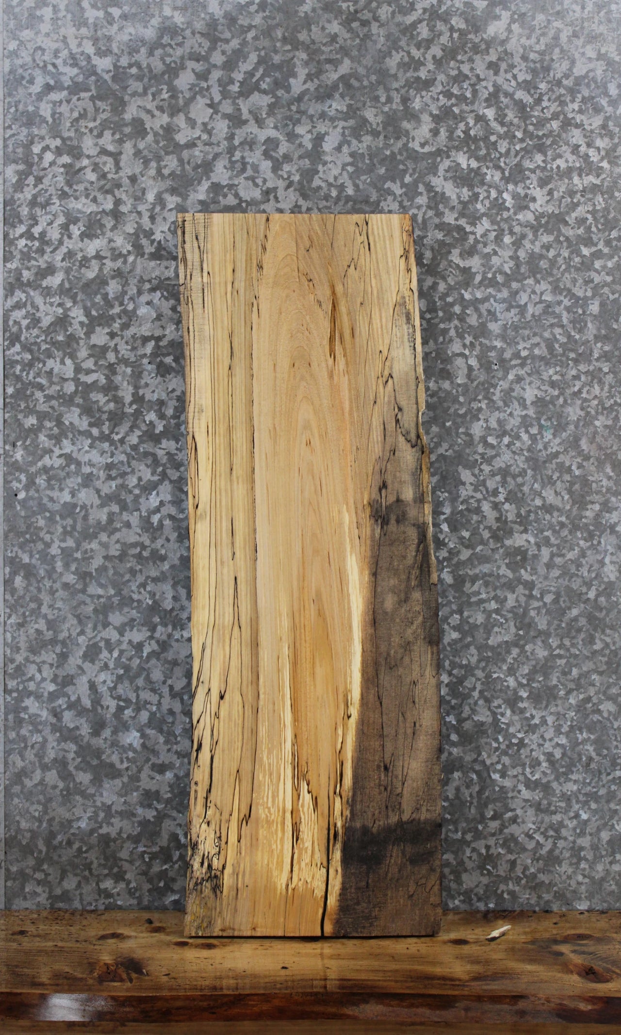 Spalted Maple Live Edge Charcuterie/Shelf Slab 1779