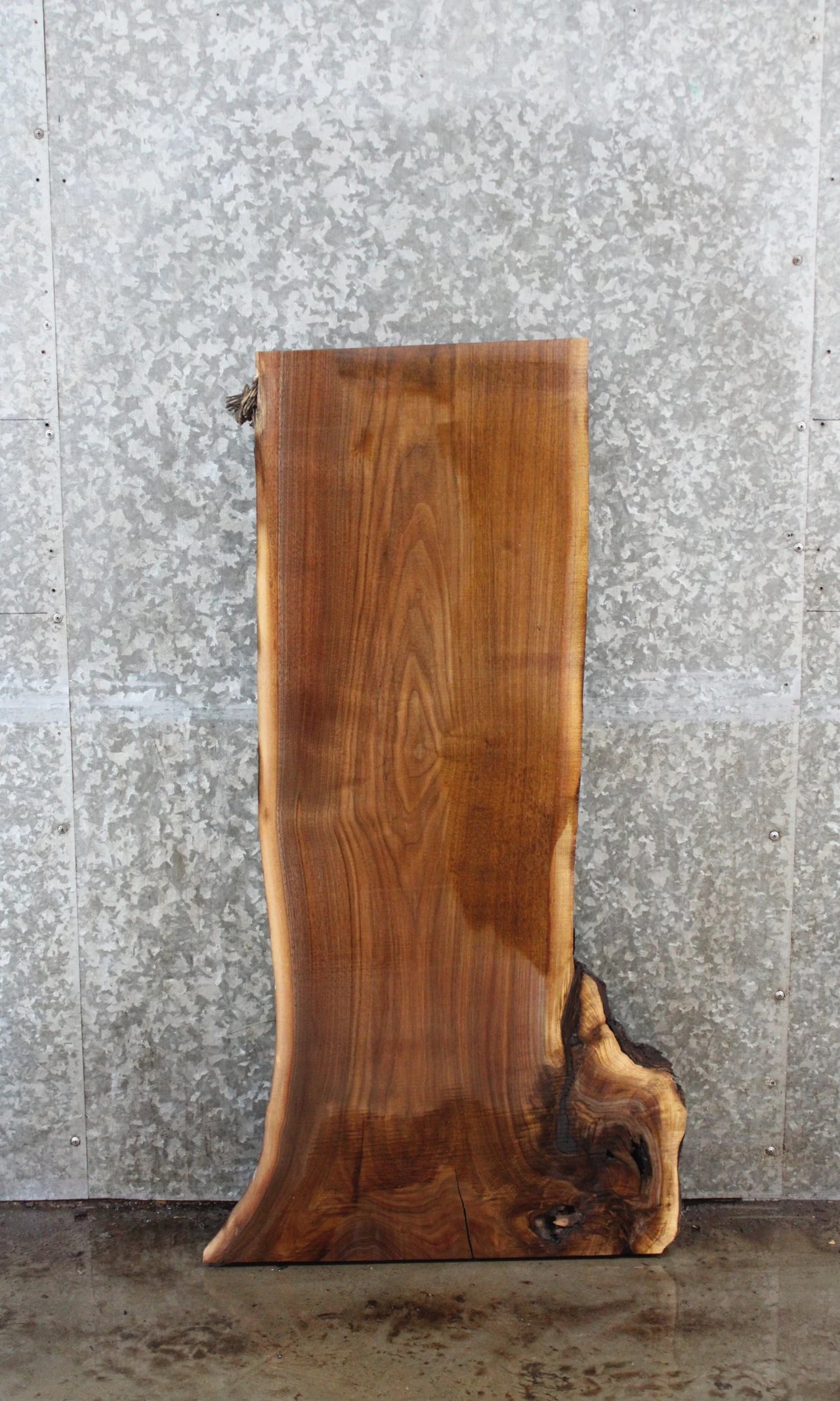 Reclaimed Black Walnut Live Edge Shelf/Console Table 1803