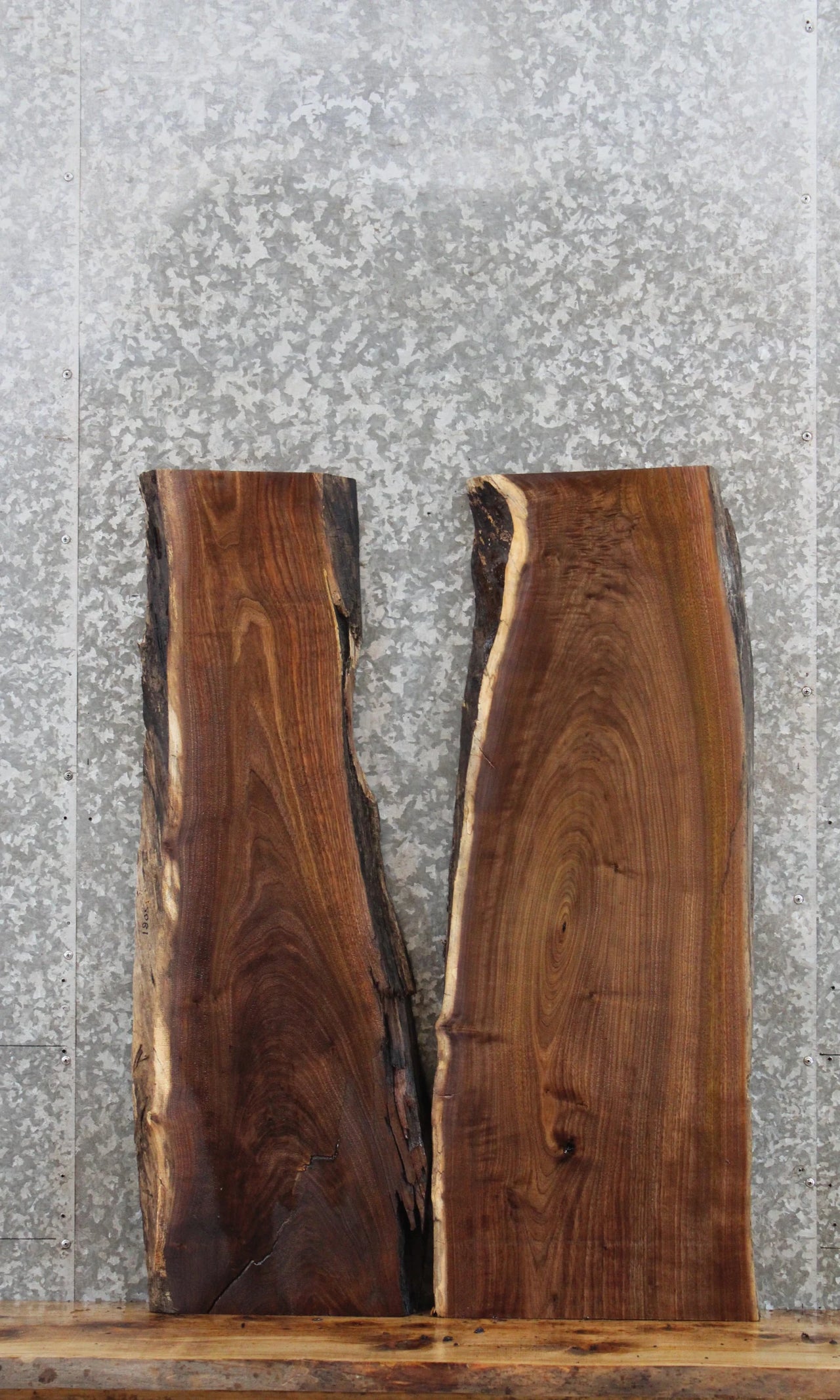2- Live Edge Black Walnut Sofa/Side Table Tops 1805,1807