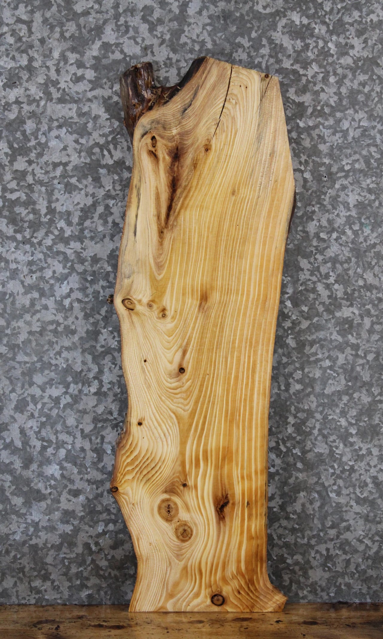 Live Edge Knotty Pine Side Table Slab/Wall Shelf 1810
