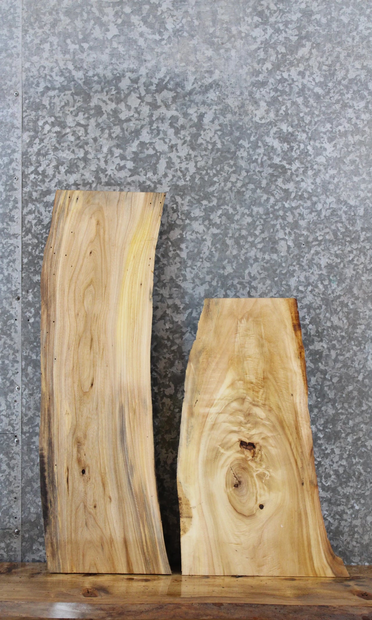 2- Elm Live Edge Charcuterie Board Slabs 1811-1812