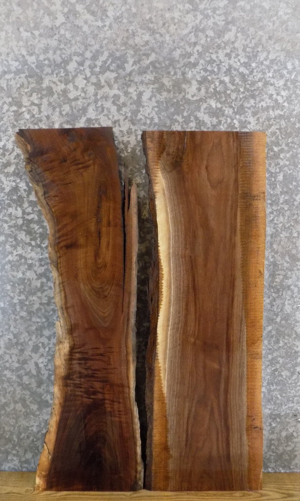 2- Black Walnut Live Edge Reclaimed Entry Table Top Slabs 1813-1814