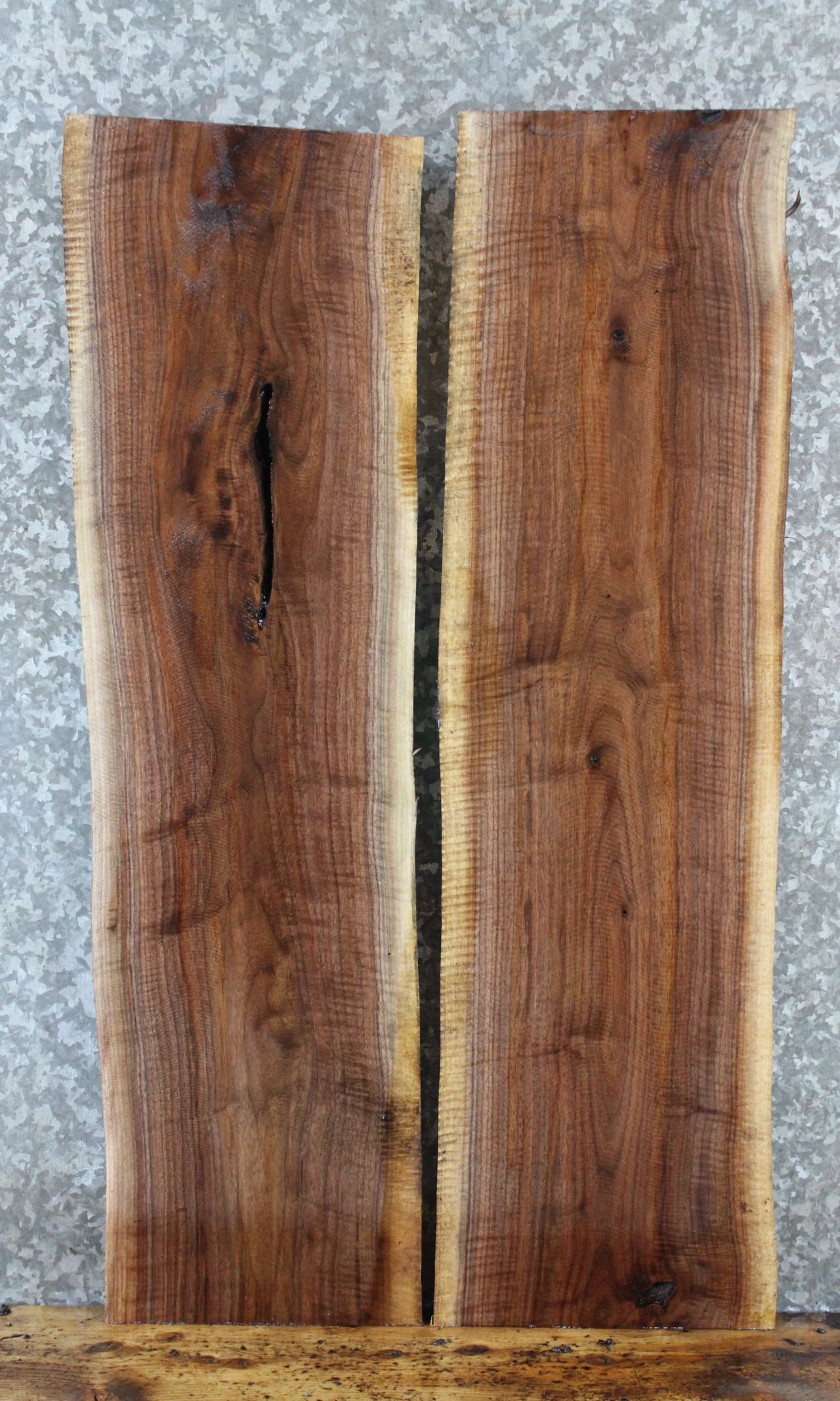 2- Live Edge Black Walnut Side/Console Table Top Slabs 1815-1816