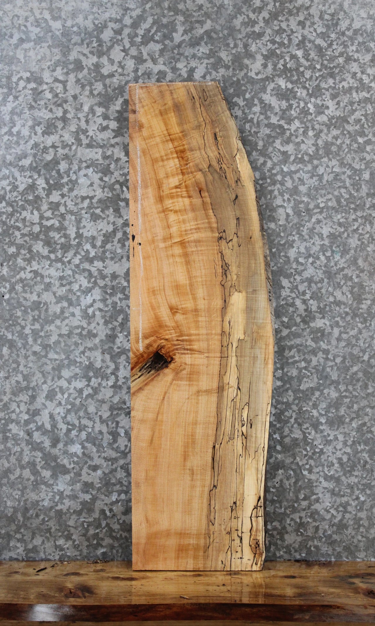Spalted Maple Live Edge Charcuterie/Shelf Slab 1823