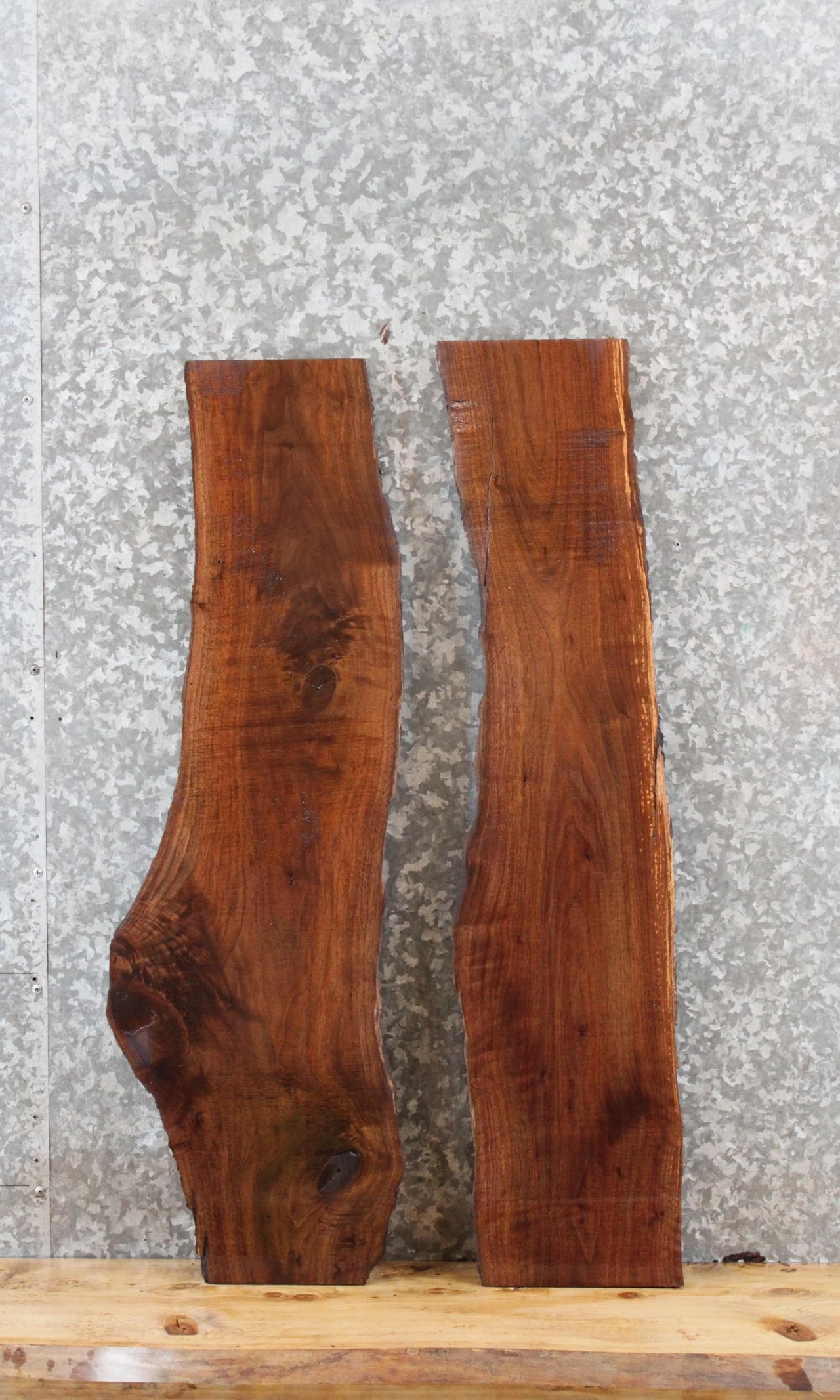 2- Live Edge Black Walnut Charcuterie Boards 1825-1826