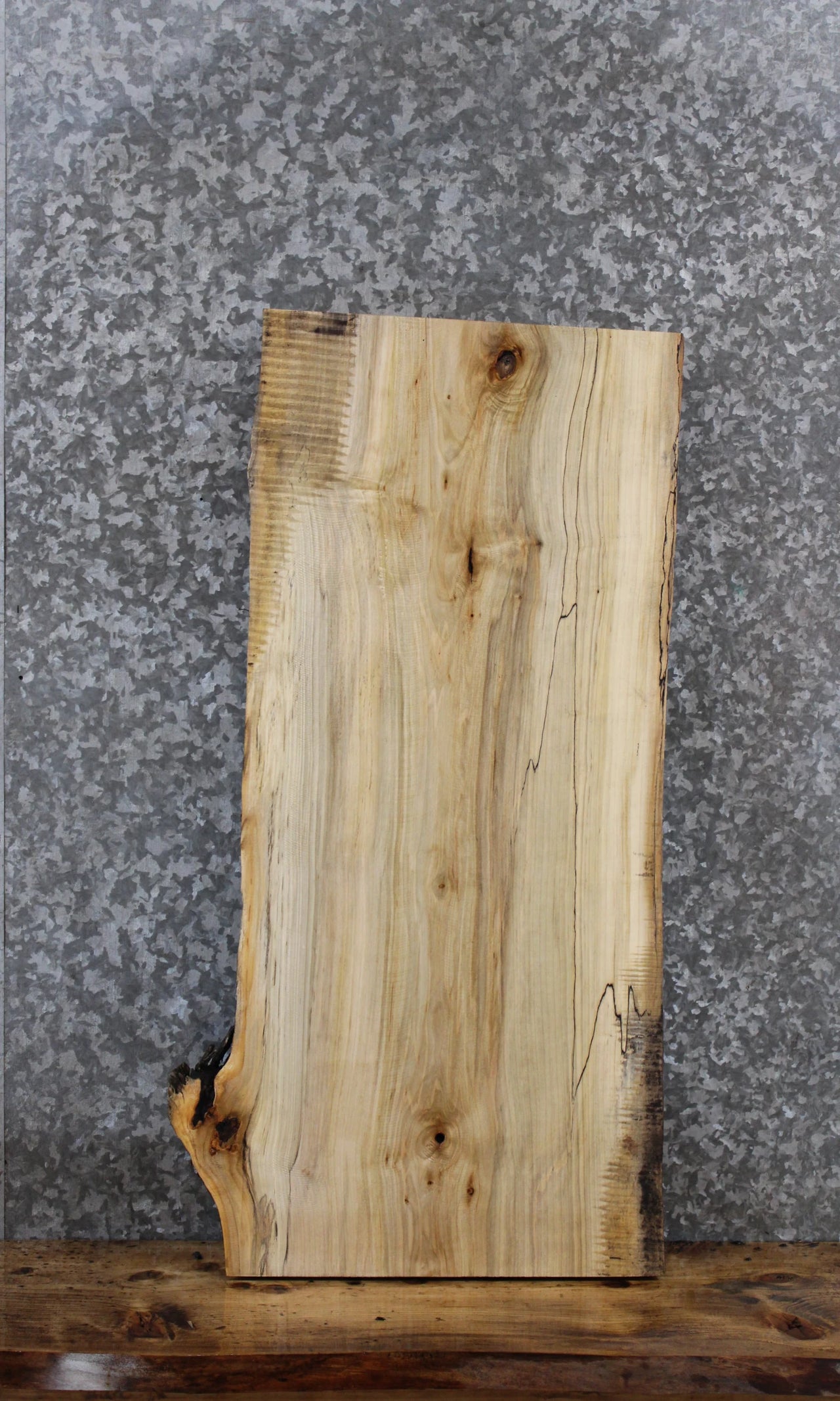 Spalted Maple Live Edge Bench/End Table Slab 1825