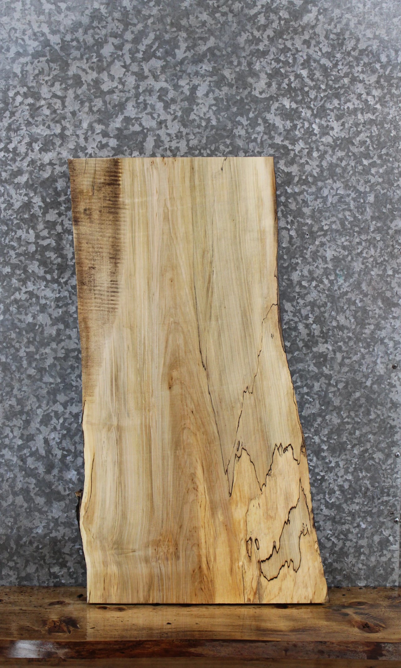 Spalted Maple Live Edge Bench/End Table Slab 1826