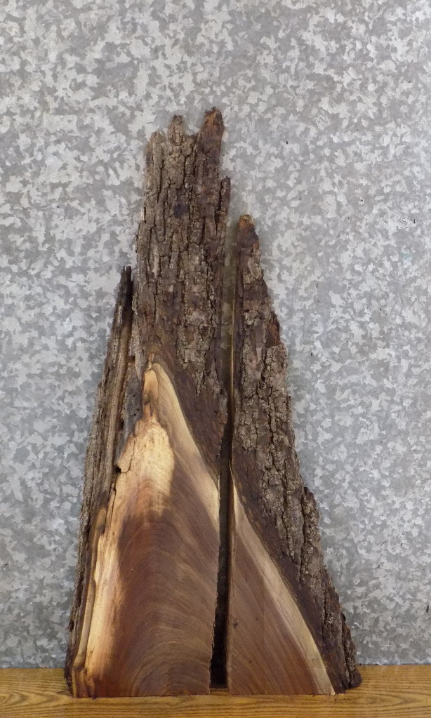 2- Rustic Live Edge Black Walnut Split Board Slab Halves 1839