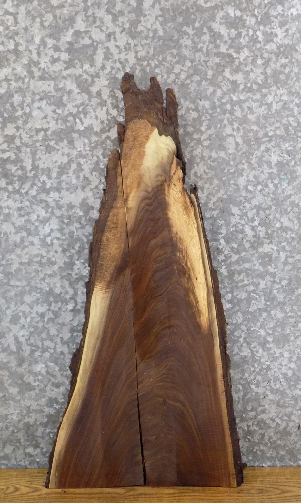 2- Rustic Live Edge Black Walnut Split Board Slab Halves 1839