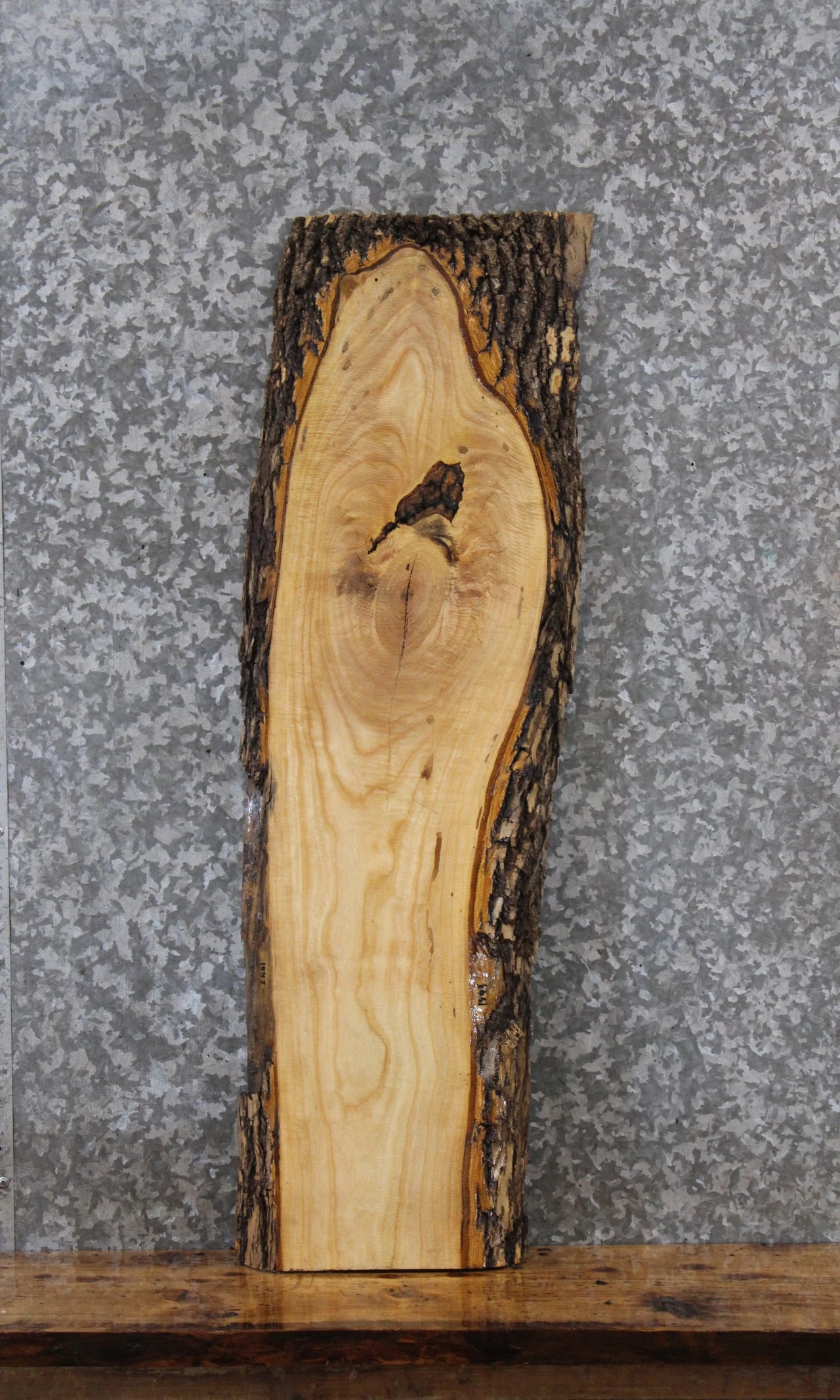 Natural Edge Ash Book Shelf Table Top Slab 764