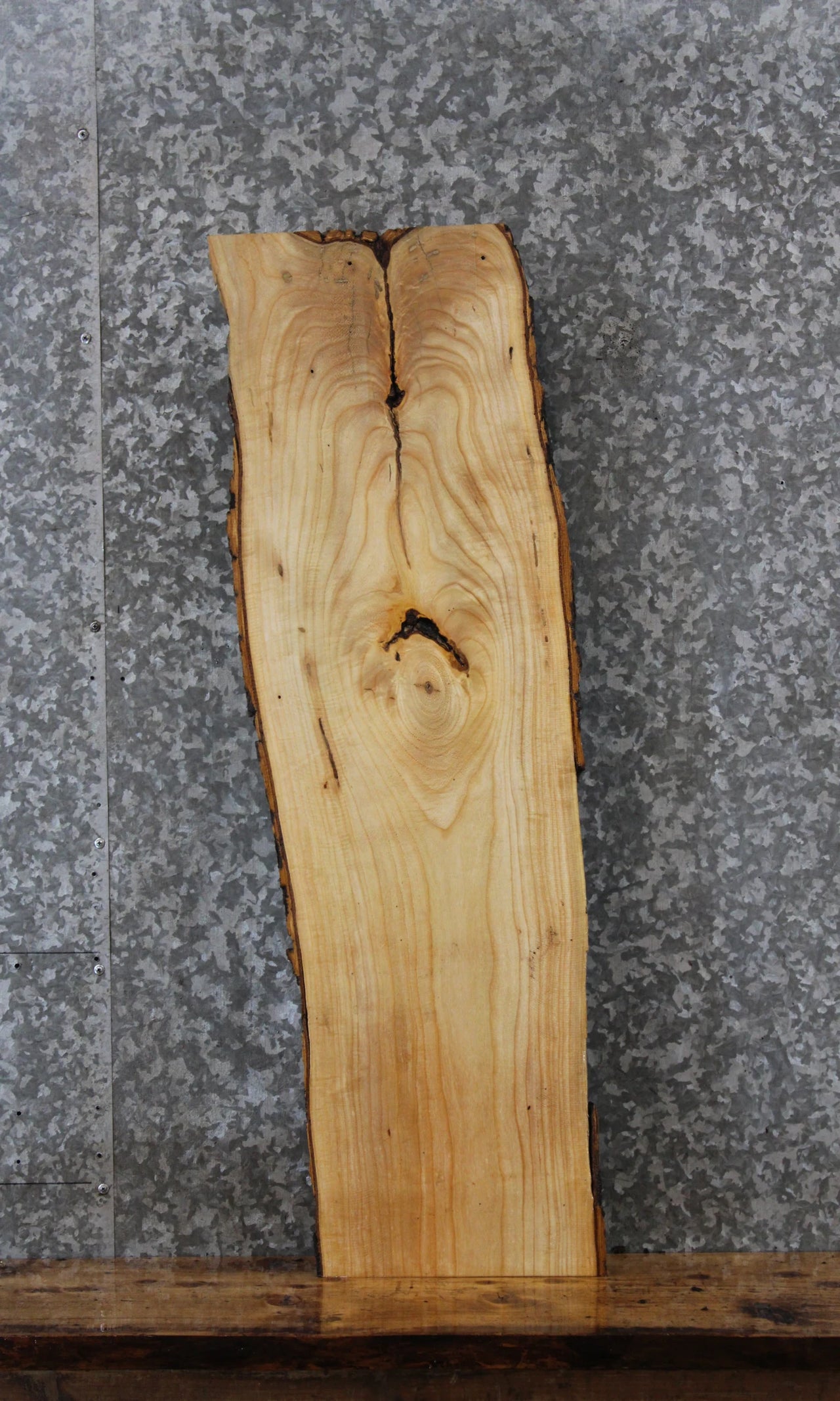 Natural Edge Ash Book Shelf Table Top Slab 764