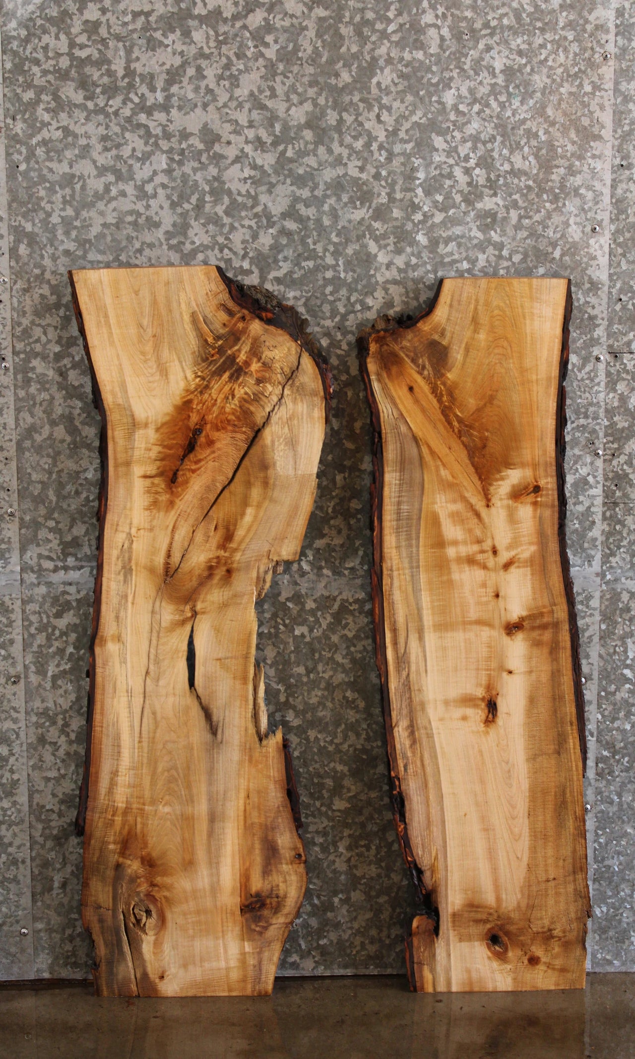 2- Maple Live Edge Side Table Tops/Wall Shelves 1846-1847