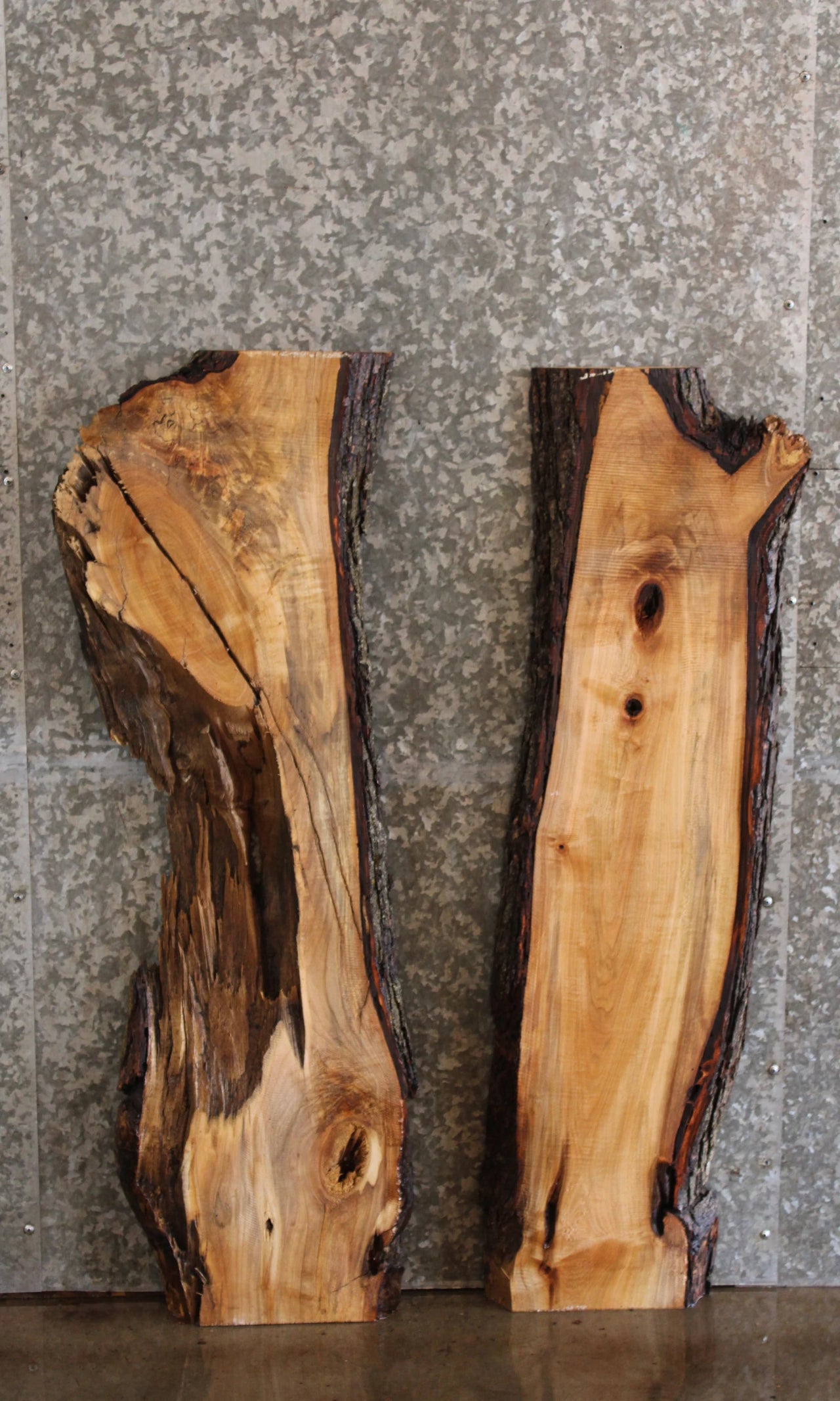 2- Maple Live Edge Side Table Tops/Wall Shelves 1846-1847
