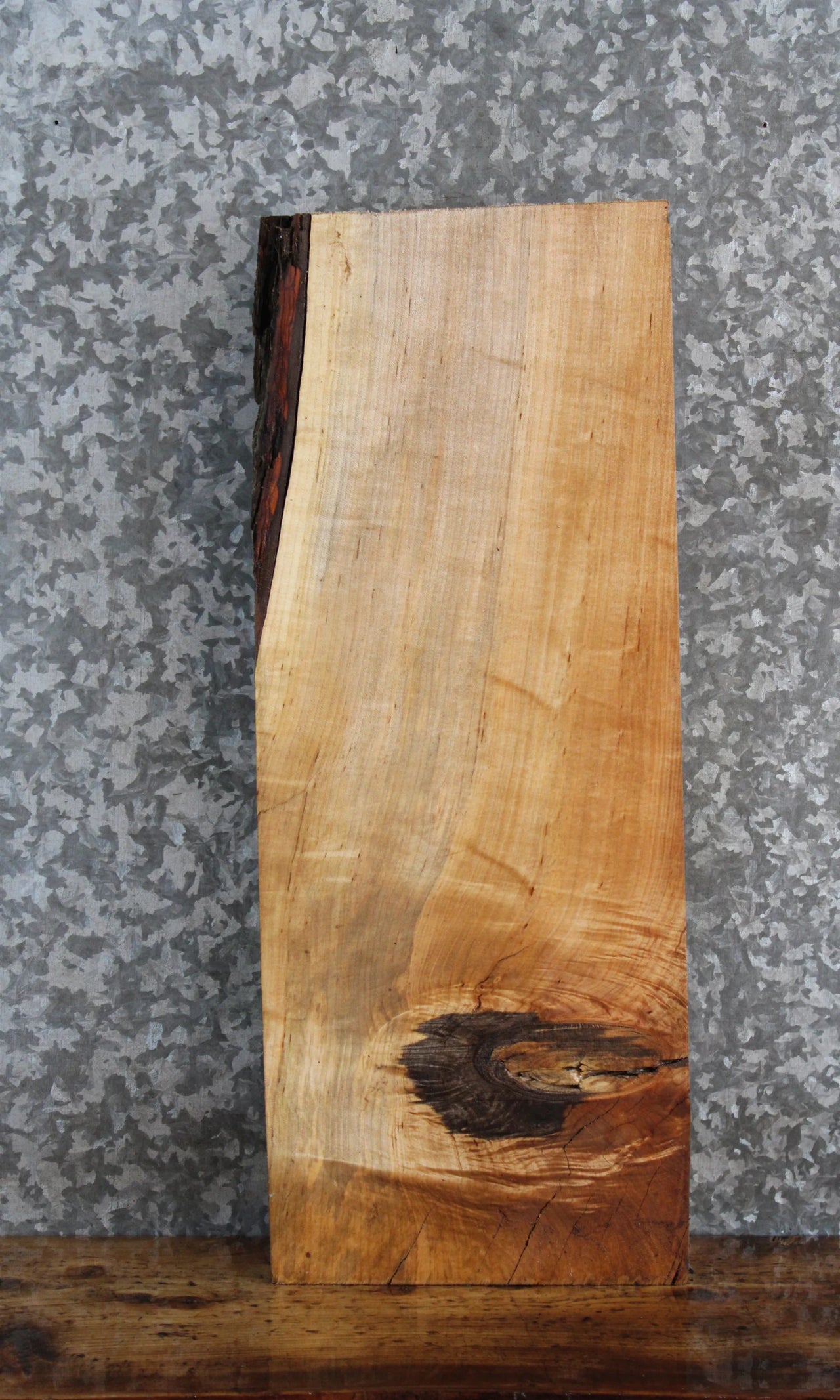 Live Edge Thick Cut Red Oak Mantel Slab 1849