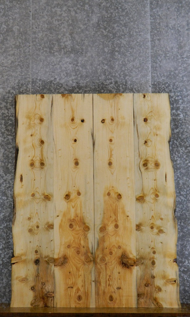 4- Live Edge Rustic Pine Bookmatched Table Top Slabs CLOSEOUT 195-198