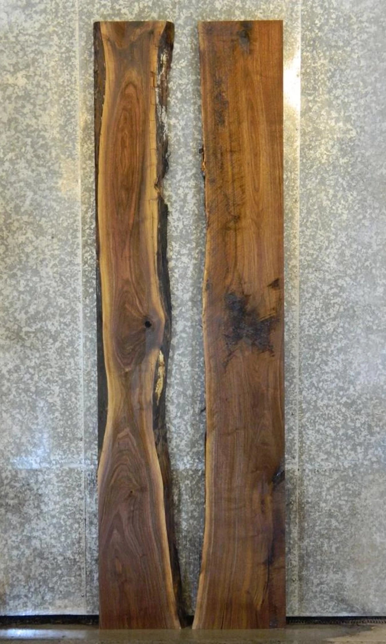 2- Live Edge Black Walnut Countertop, Bar Top Bookmatched Set 2-3
