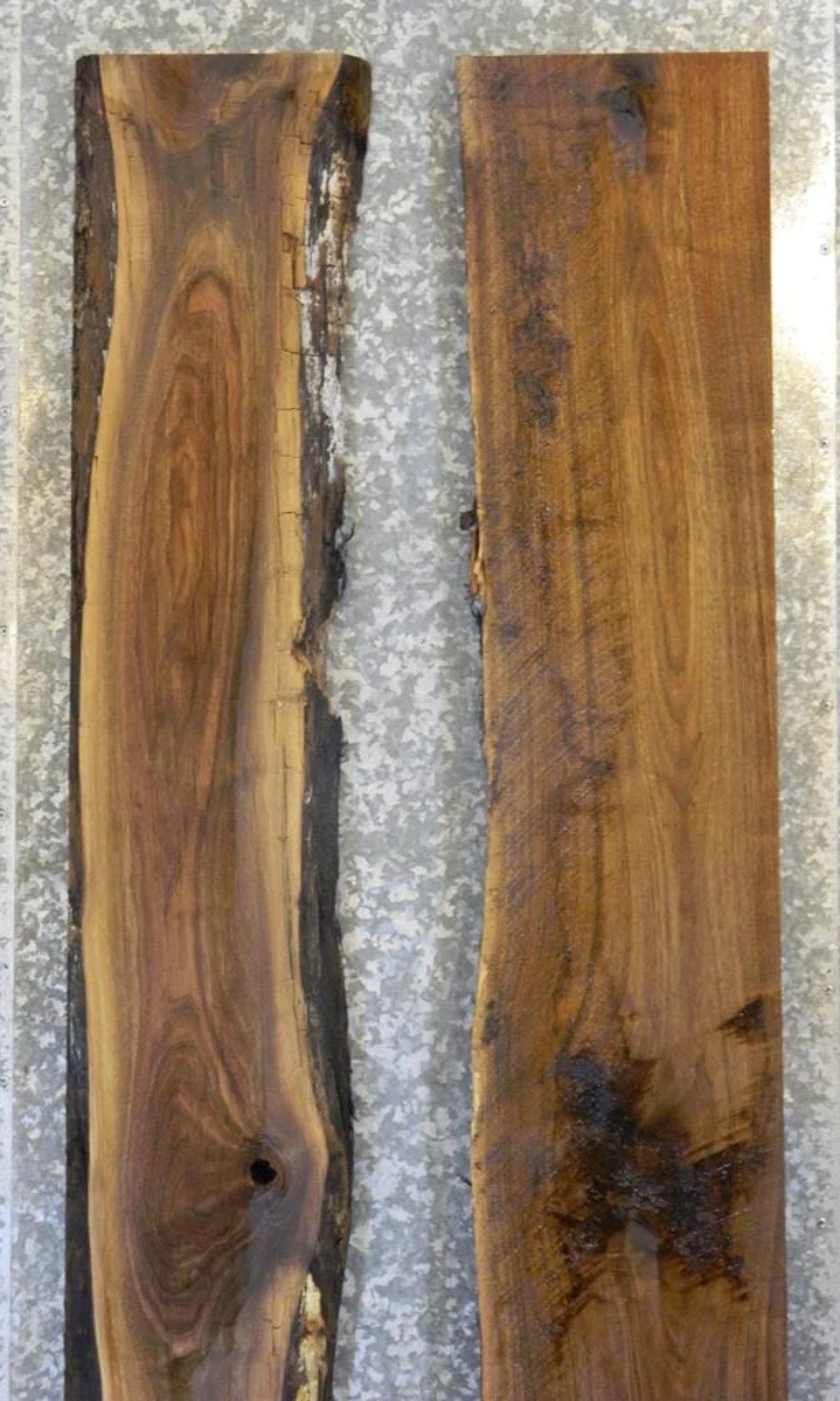 2- Live Edge Black Walnut Countertop, Bar Top Bookmatched Set 2-3