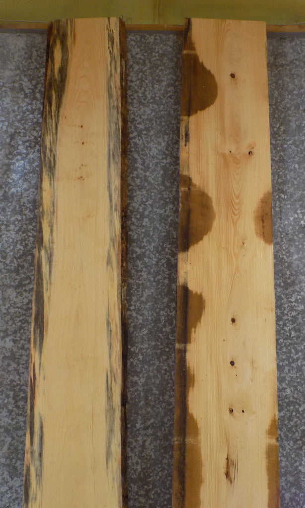 2- Knotty Pine Conference/Dining Table Top Slabs, 14' Long 20043-20044