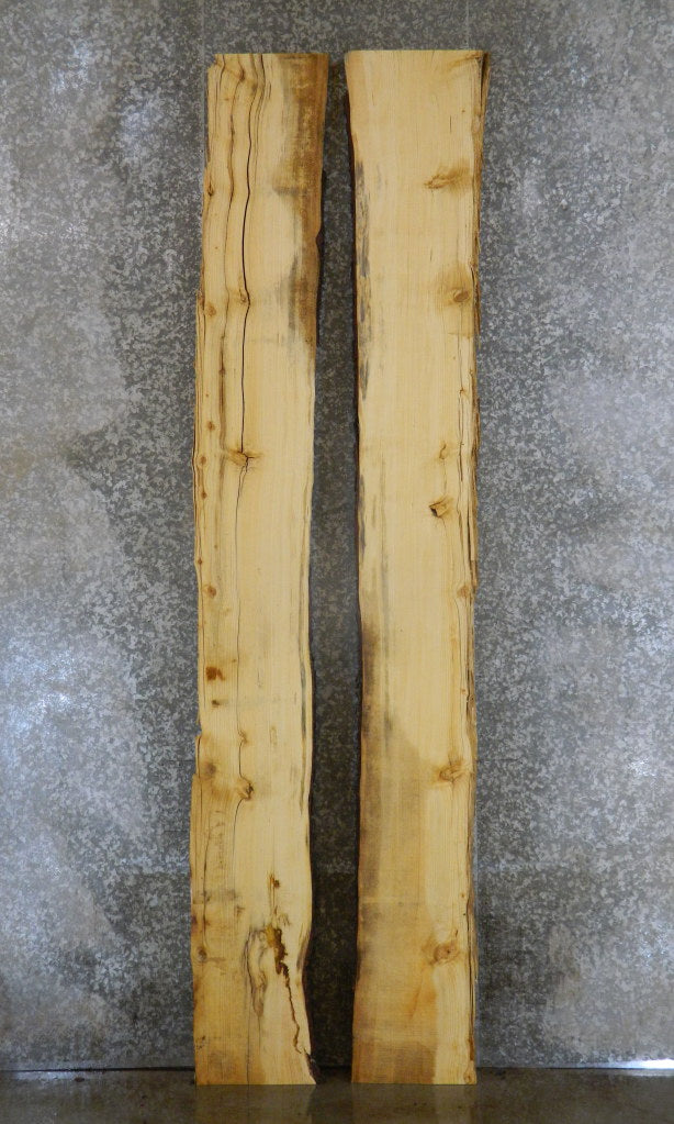 2- Pine Live Edge Bark River Table Top Slab Halves CLOSEOUT 20061
