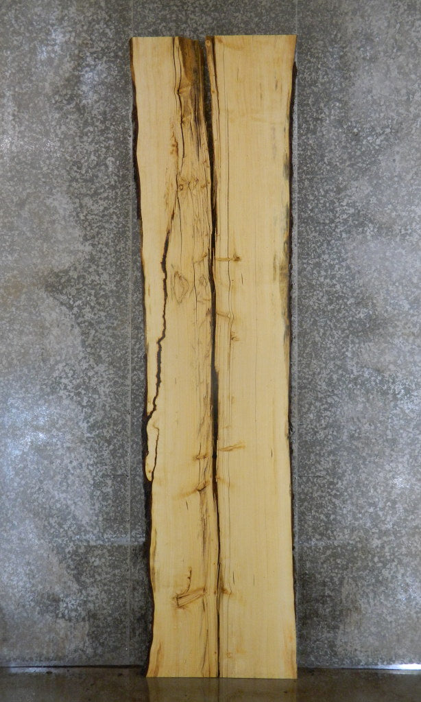 2- Pine Live Edge Bark River Table Top Slab Halves CLOSEOUT 20061