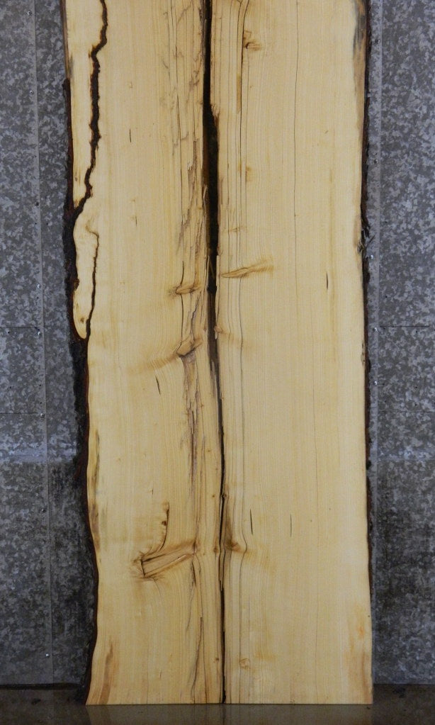 2- Pine Live Edge Bark River Table Top Slab Halves CLOSEOUT 20061