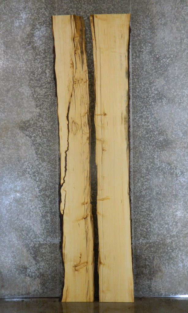 2- Pine Live Edge Bark River Table Top Slab Halves CLOSEOUT 20061