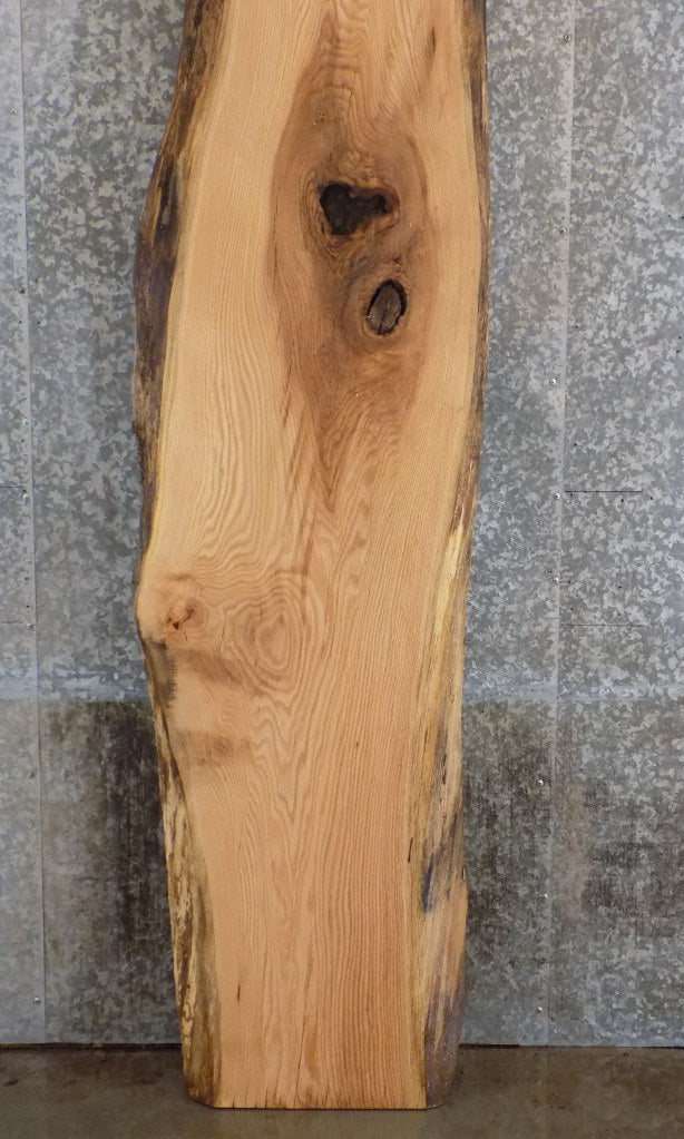 Rustic Natural Edge Red Oak Bar Slab, Bar Top Wood Slab 20067