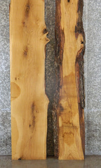 Thumbnail for 2- Live Edge Bookmatched White Oak Pond/Dining Table Top Slabs 20103-20104