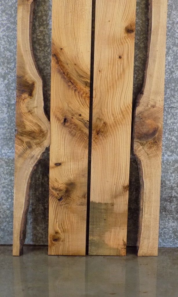 4- Rustic Live Edge Red Oak DIY Dining Table Top Wood Slabs 20171-20174