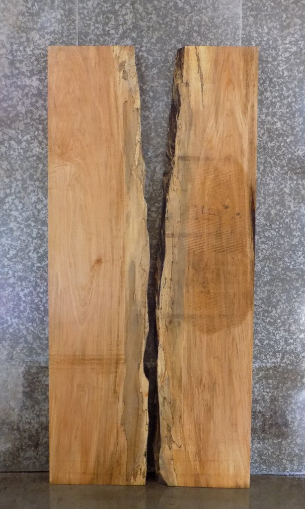 2- Live Edge Maple Dining Table Top Slabs, Wood Conference Table 20224-20225