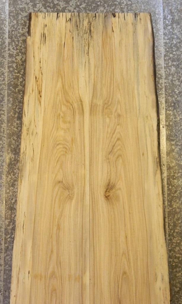 2- Live Edge Hackberry Solid Wood Dining Table Top Wood Slabs 20233-20234