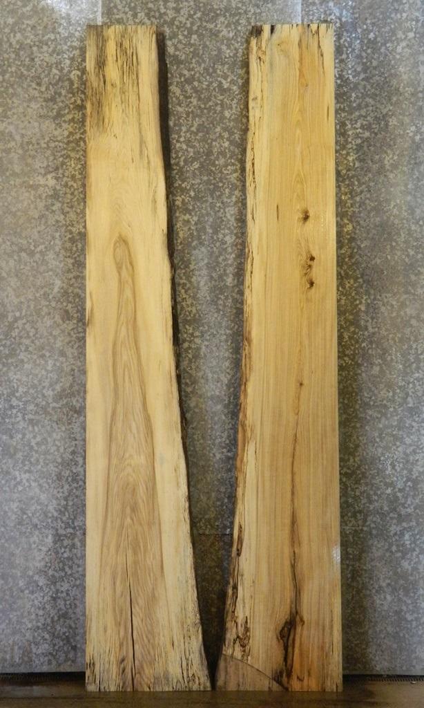2- Live Edge Hackberry Solid Wood Dining Table Top Wood Slabs 20233-20234