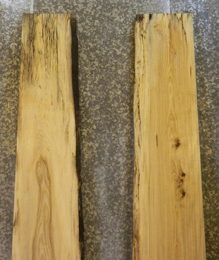 2- Live Edge Hackberry Solid Wood Dining Table Top Wood Slabs 20233-20234