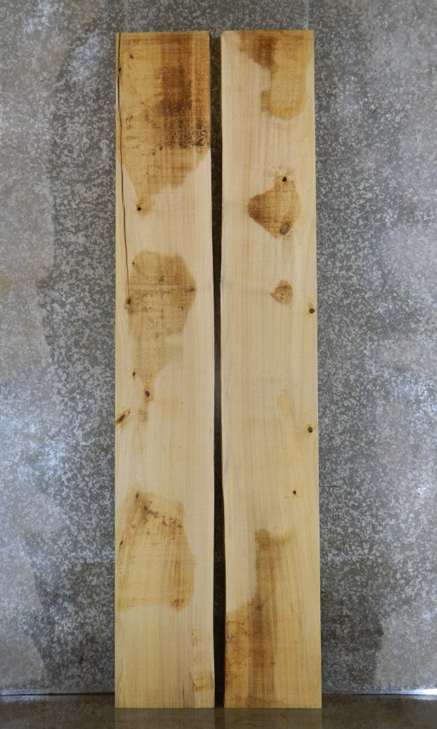 2- Bookmatched Live Edge Pine Table Top Wood Slabs CLOSEOUT 20235-20236