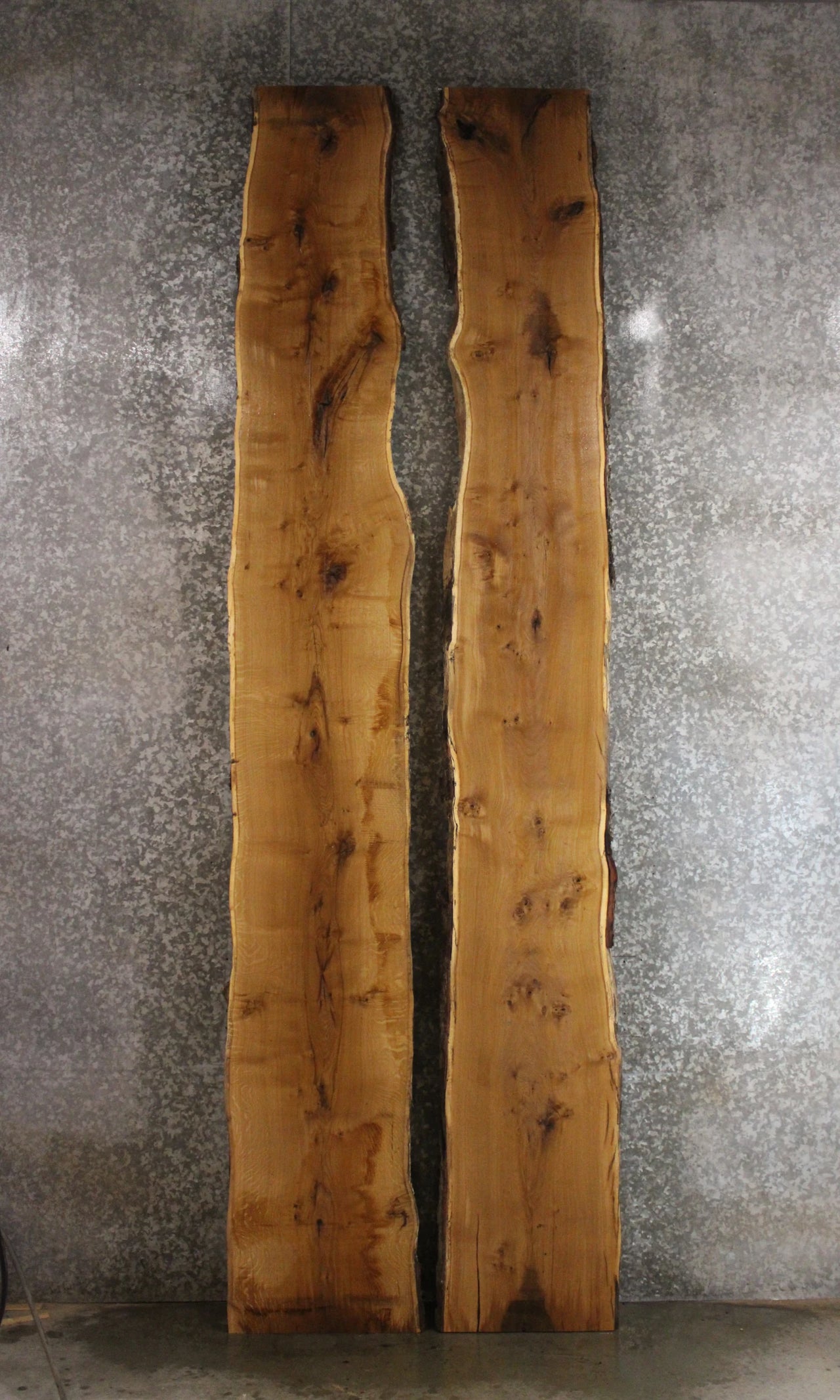 2- Oak Live Edge Book Match Dining/River Table Slabs 20268-20269