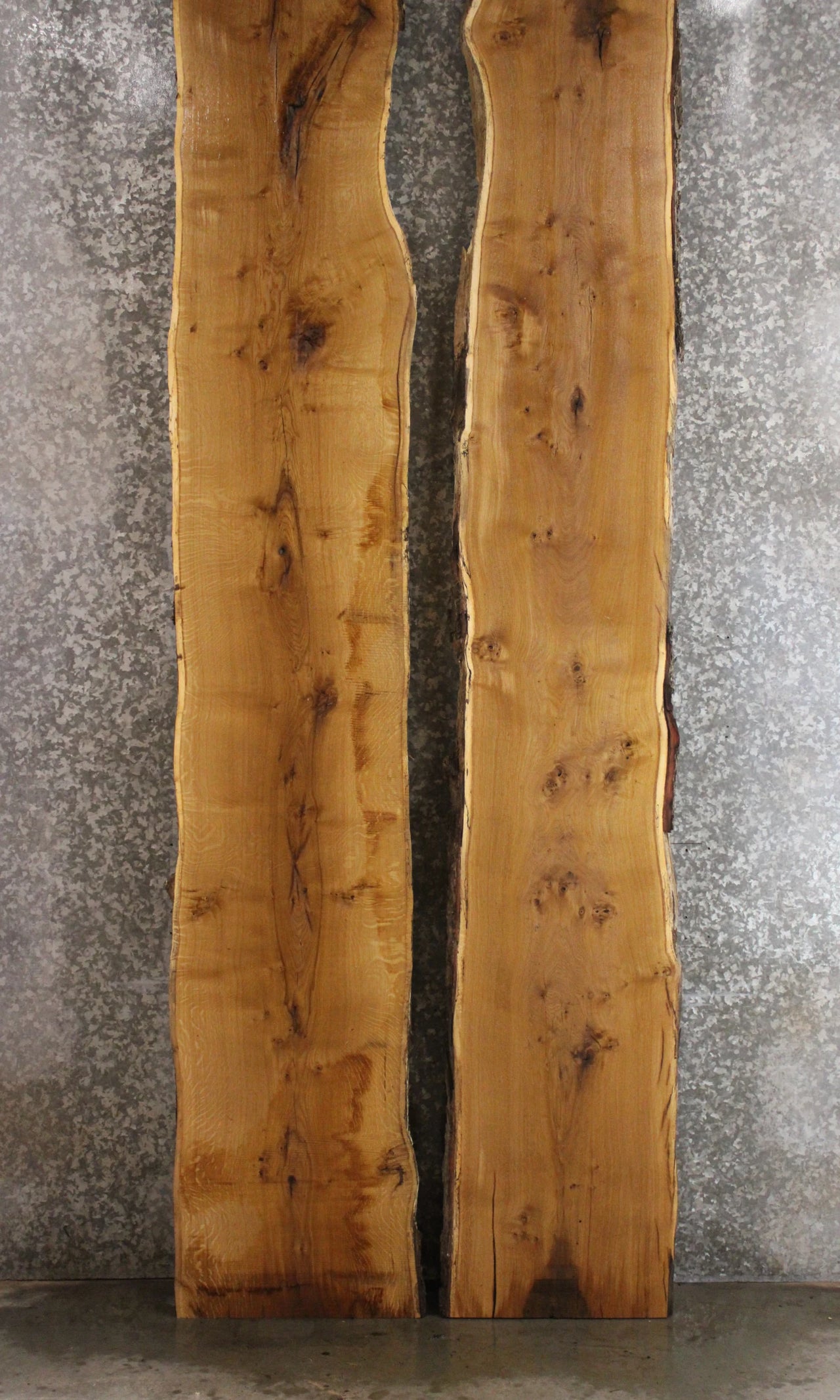 2- Oak Live Edge Book Match Dining/River Table Slabs 20268-20269