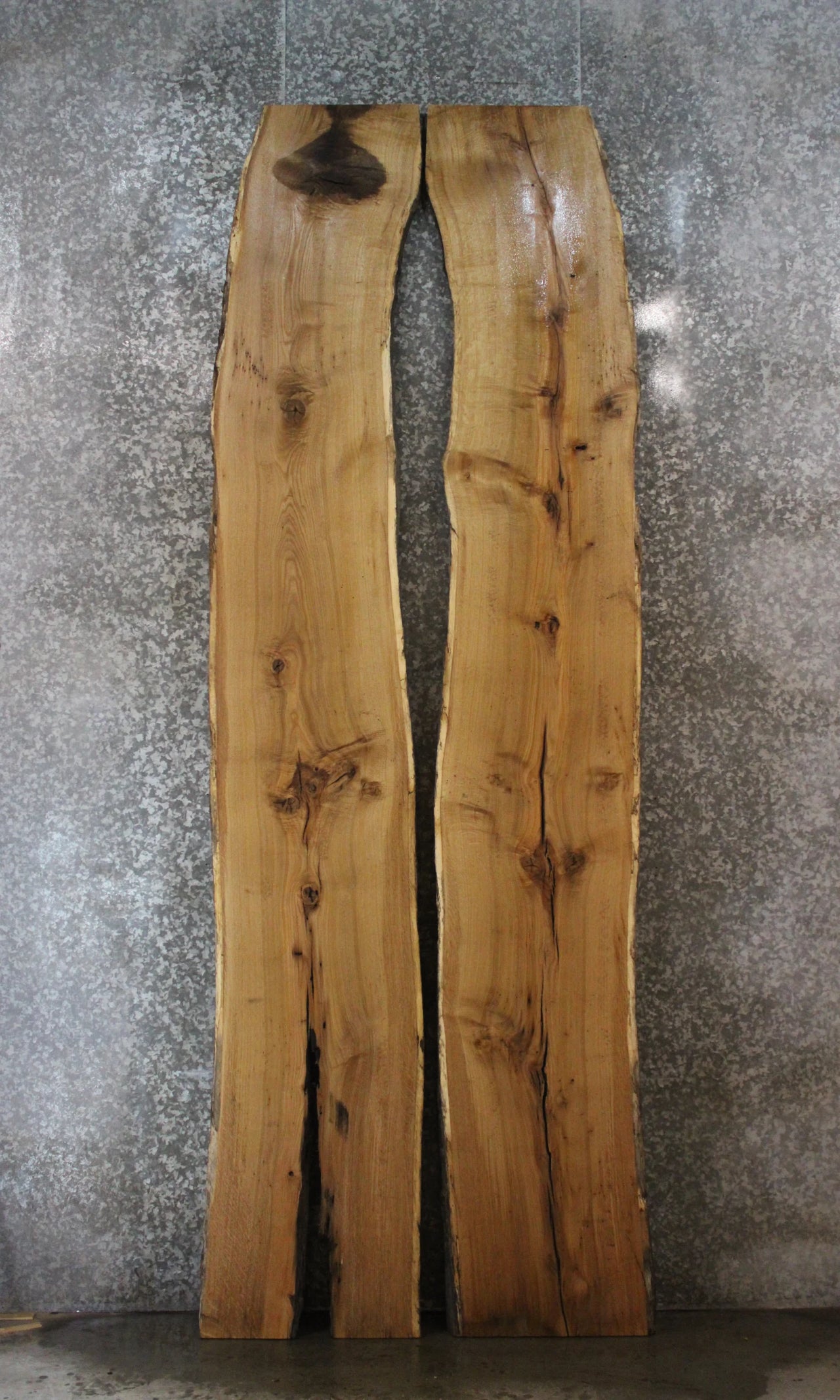 2- Oak Live Edge Book Match Dining/River Table Slabs 20272-20273