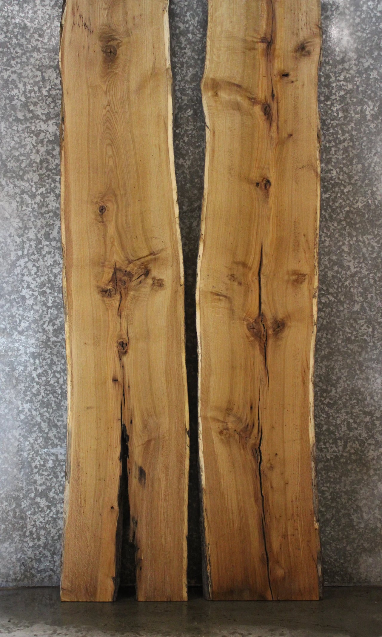 2- Oak Live Edge Book Match Dining/River Table Slabs 20272-20273