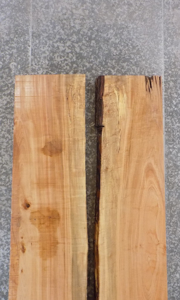 2- Live Edge Maple Dining Table Top, Solid Wood 20281-20282